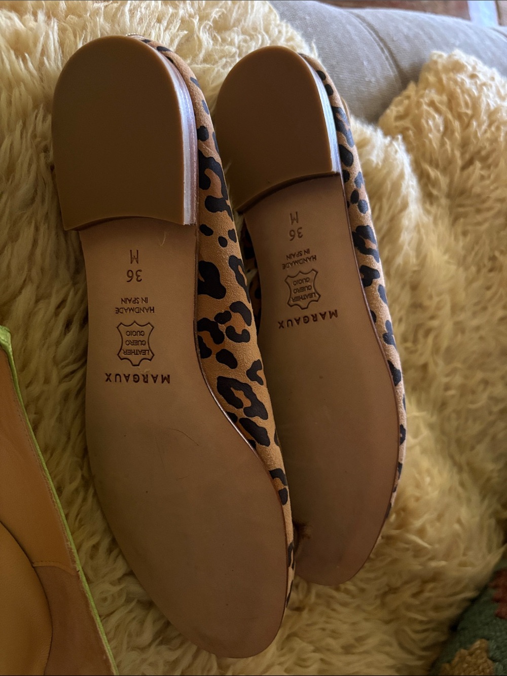 Margaux Leopard-Print Ballet Flats in Tan and Black sz36 - Picture 2 of 3